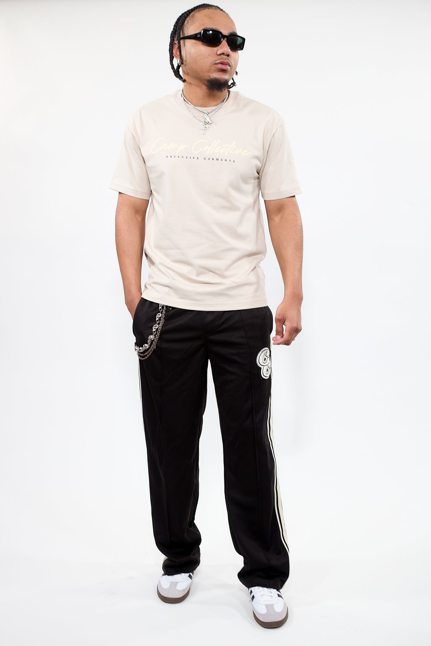 Camp Chenille Patch Track Pants